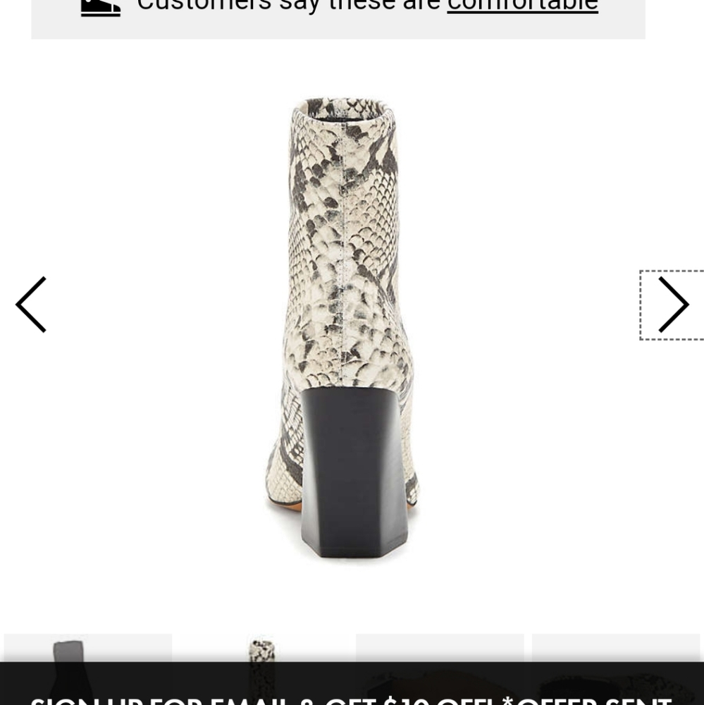 NEW VInce Camuto Snake Print booties - Picture 3 of 6